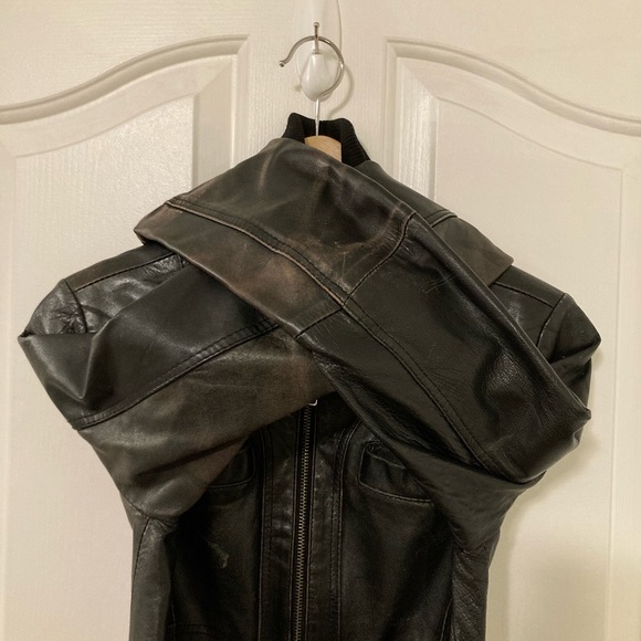 Vintage bomber-style leather jacket W’s XS - Picture 6 of 8